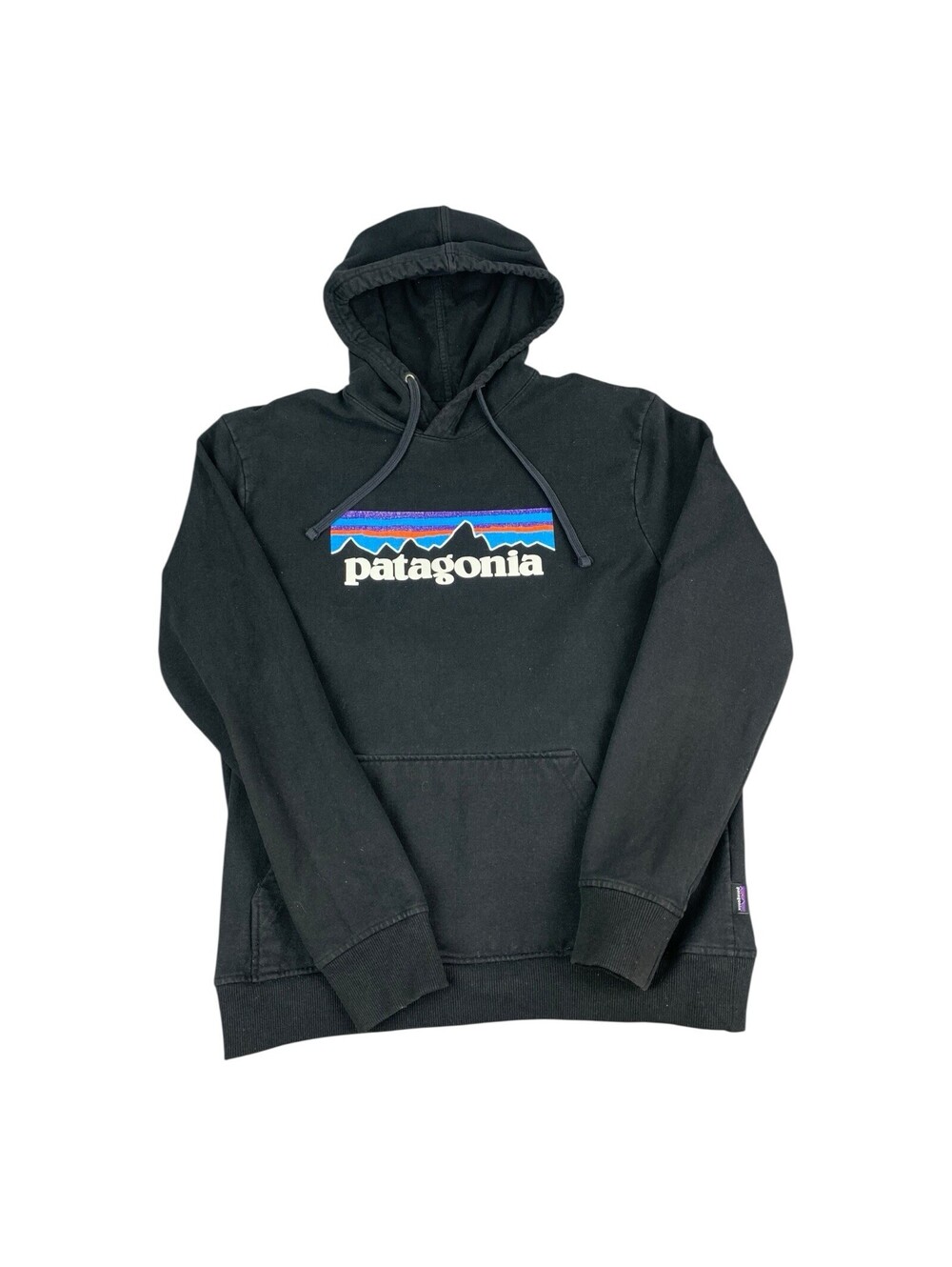 Patagonia P-6 Logo Uprisal Hoody Black Pullover Sweatshirt Women’s Size Medium